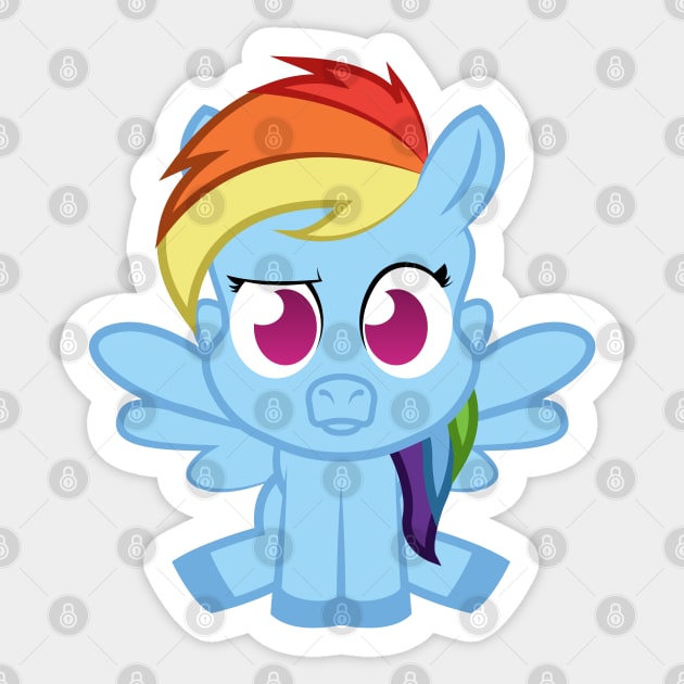 MLP Updated: Rainbow Dash Sticker by Tooniefied